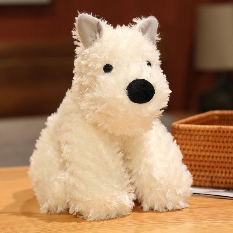 British West Highlands Dog Doll Scribbled Puppy Doll Girl Heart Soothing Doll Simulation Dog Soft Doll