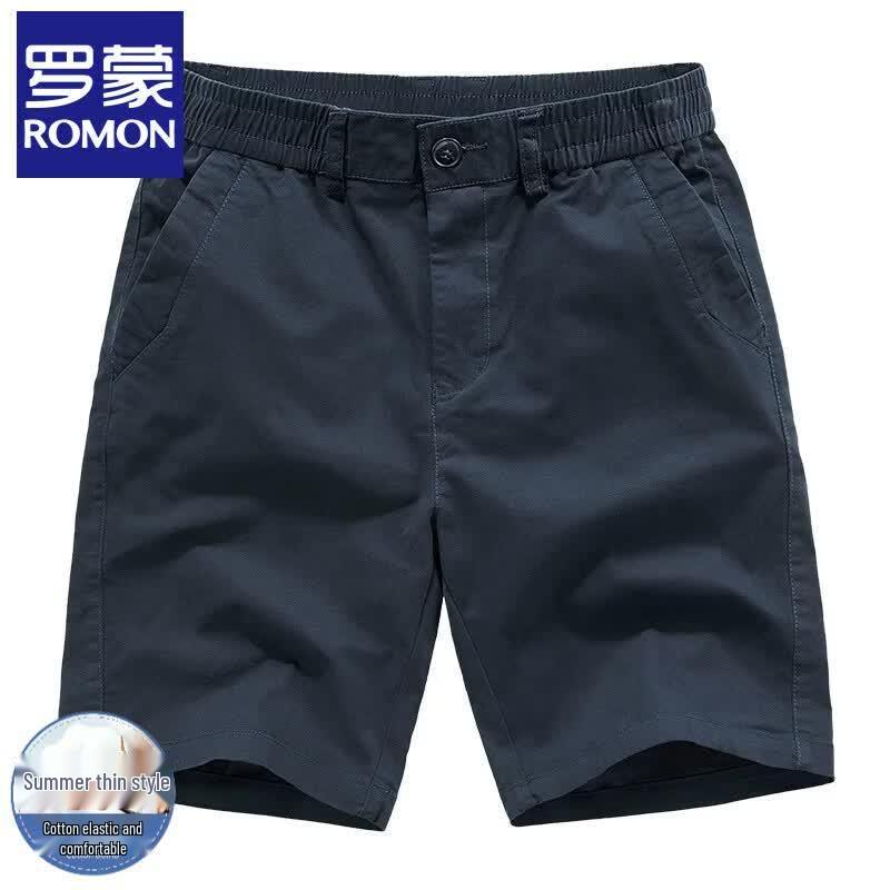 Romon Men's Loose Fit Stretch Casual Knee-Length Shorts