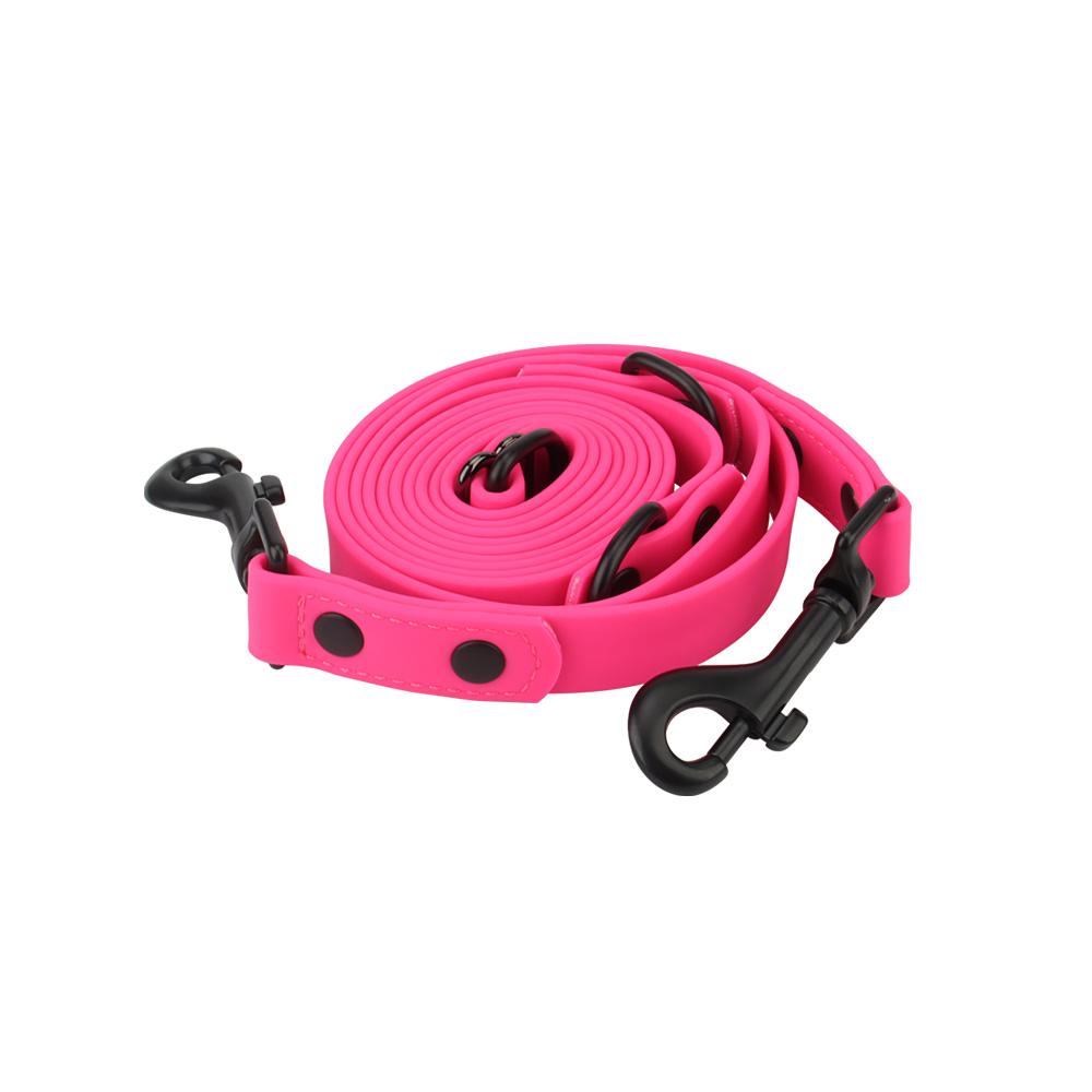 Two Heads Pet Leash Outdoor Walk Training 2 Head Traction Rope PVC Dog Leashes Multi-function Waist Belt Shoulder Strap