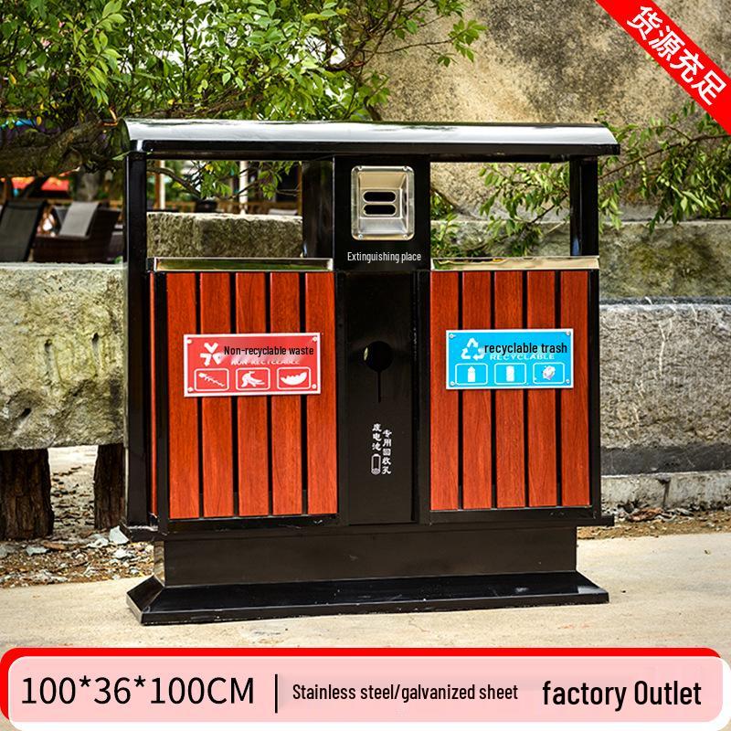 High-End Stainless Steel Outdoor Trash Can for Villas and Communities