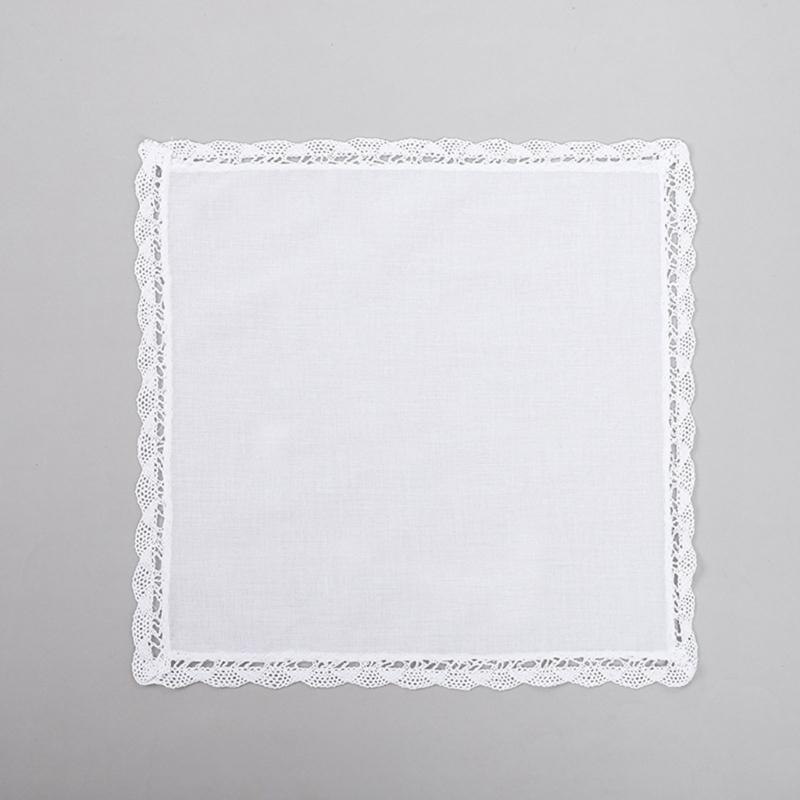 Breathable Cotton Lace Handkerchief Highly Absorbent Reusable Handkerchiefs Friendly for Adults Children