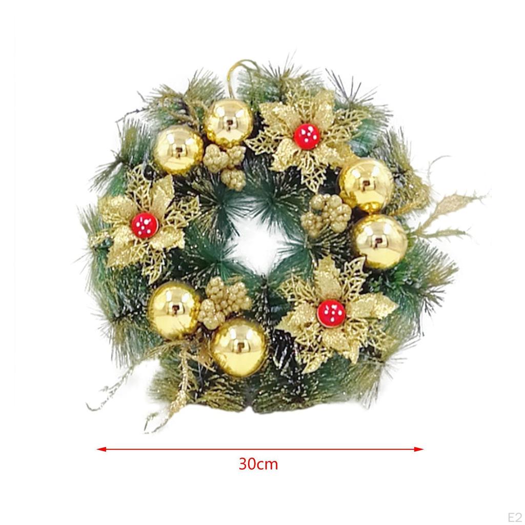 Artificial Christmas Wreath DIY Xmas Garland Wall Pendant Party Supplies Hanging Ornaments