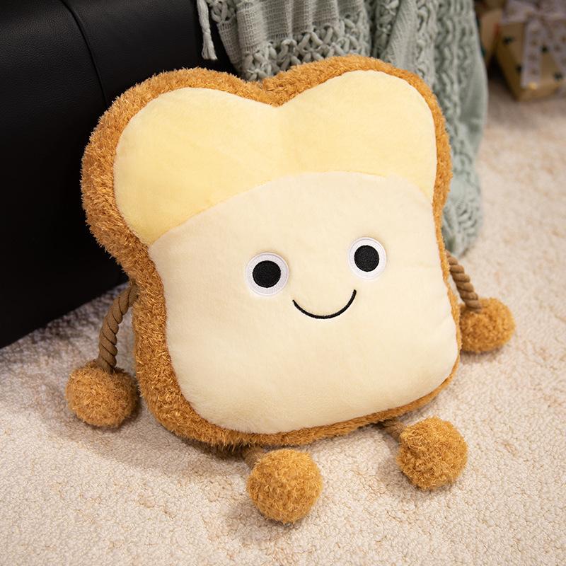 

Simulated Creative Expression Smile Crying Toast Bread Pillow Plush Toy Doll Children s Doll Crossbody Bag throw pillow 23cm 0.15kg