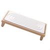 Natural Bamboos Counter Mat Absorbent Drip Dry Tray for Bathroom Kitchen X3UC