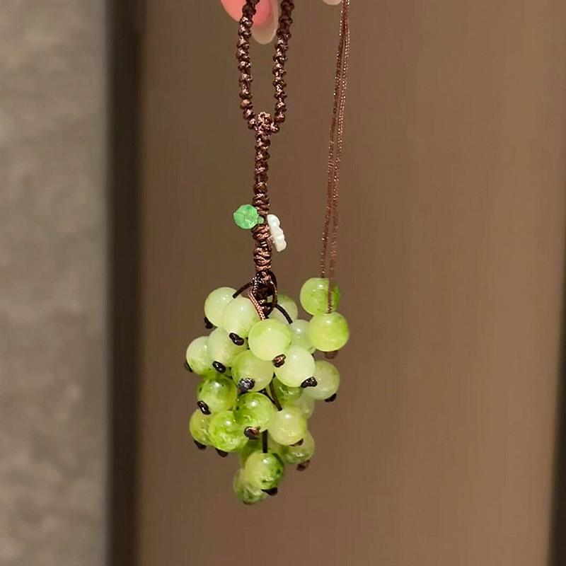 Grape Pendant Lily Of The Valley Diy Craft Kit Fresh And Cute Phone Charm Bag Charm Creative Keychain