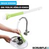 SCRUBFLEX Faucet Extension with Brush Efficient Cleaning Attachment