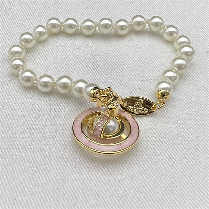 

Высококачественный кулон Сатурн Vivienne Westwood, жемчужная эмалевая подвеска, ожерелье и серьги - Минималистичный, нишевый, высококлассный набор аксессуаров