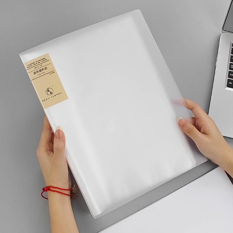 A4 Transparenter Aktenordner mit mehreren Einstecktaschen für Noten und Testbögen