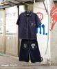 MAHAGRID [Attack On Titan] Sasageyo Denim Half Shirt Black(Mg2Gmmw342T)
