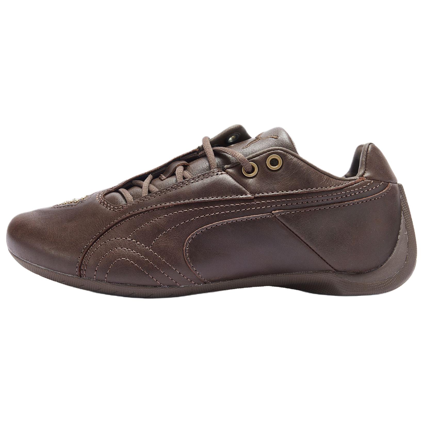 PUMA Future Cat Studs Espresso Brown Gold Unisex Motorsport Lifestyle Shoes 405962-01 EU 36