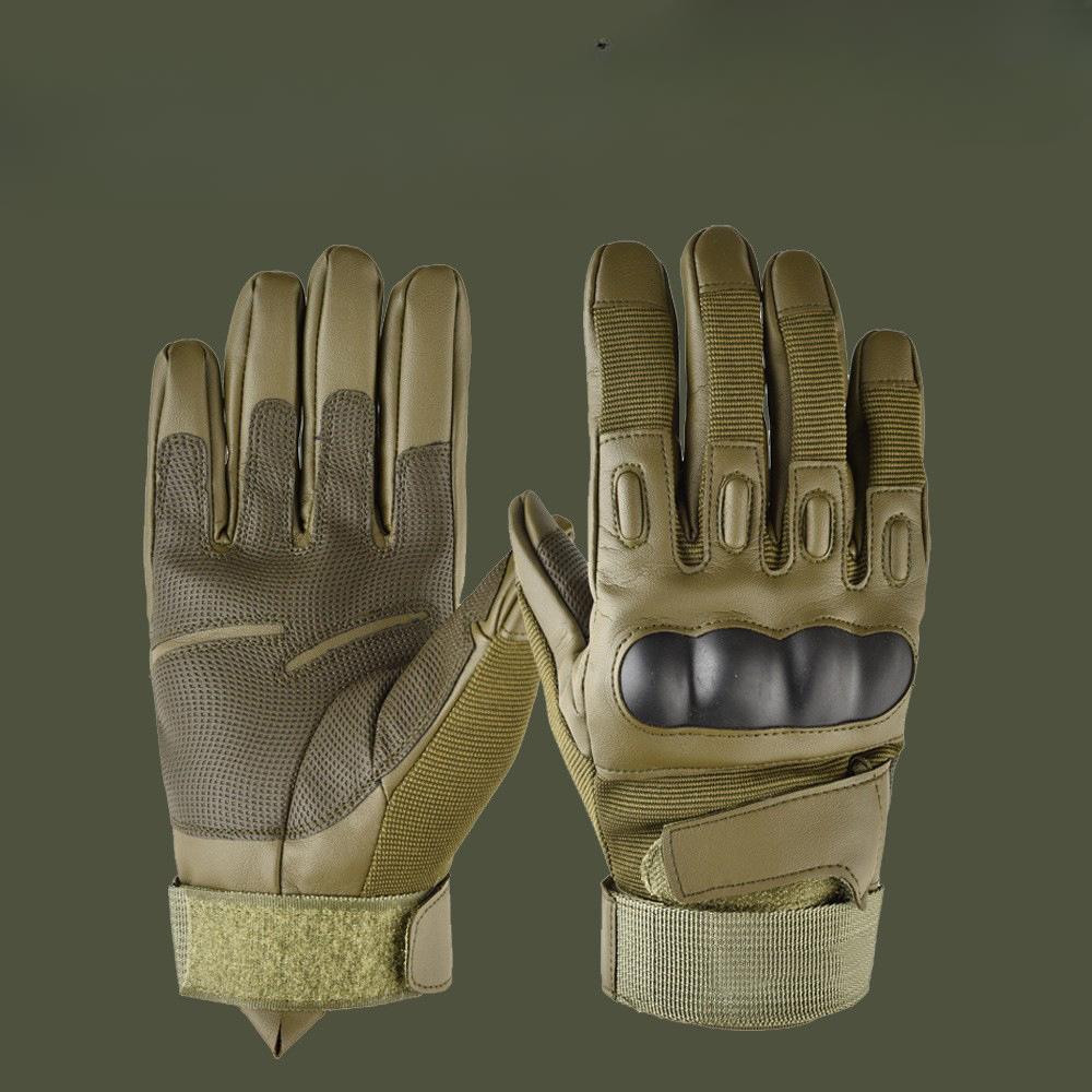 Outdoor Tactical Long Finger Gloves Men's Sports Cycling Fitness Motorcycle Fighting Field Anti Slip Wear Resistant All Finger Climbing