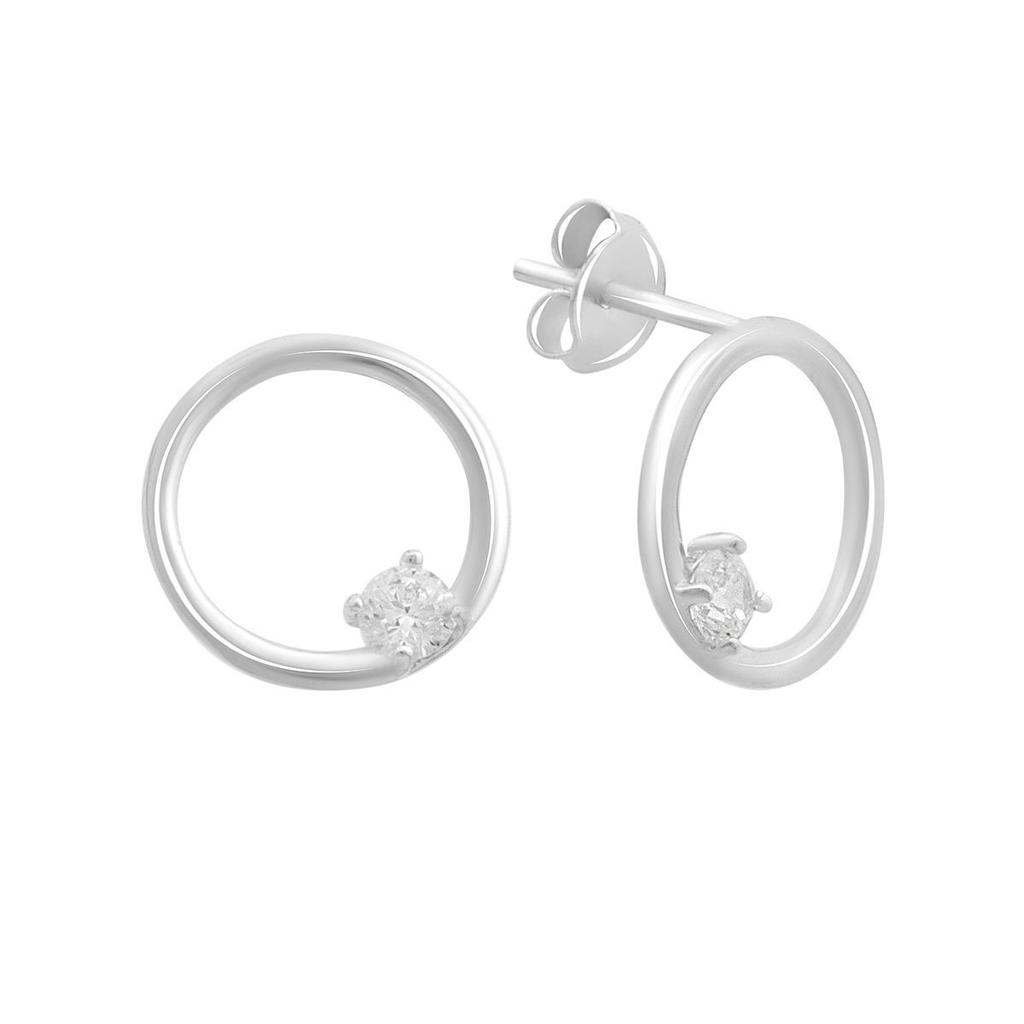 Silver Earrings with Cubic Zirkonia (2187431)