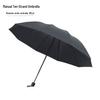 Umbrella Sunny And Rainy Automatic With Printed Logo Black Plastic Spf Sunscreen Threefolding Design