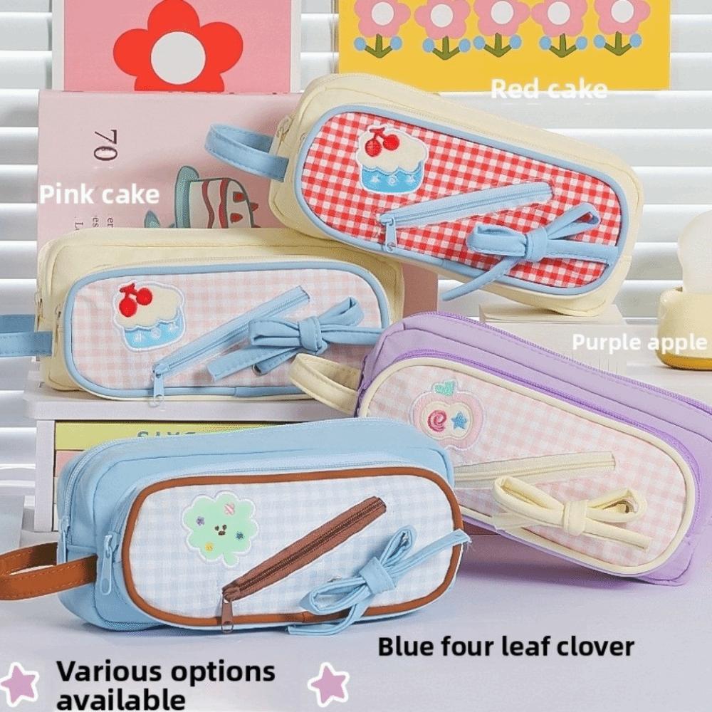 Handliches Koreanisches Obst-Federmäppchen Obst Kirschkuchen-Druck Stiftebeutel Federmäppchen Schüler