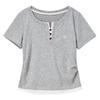Sandubila Women's Colorblock Faux Two-Piece Henley T-Shirt