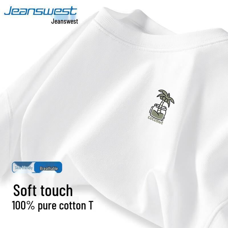 

Jeanswest Men s 2025 Summer Heavy Cotton Casual T-Shirt 3XL