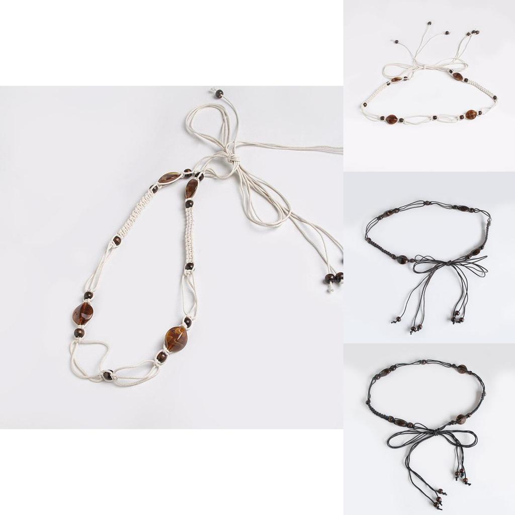Bohemian Style Bead Decoration Women Casual Weaving Waist Chain For Vacation And Daily Wear