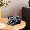 Garage Display Piece Resin V8 Engine Model Statue for Car Enthusiasts Small-block Engine Figurine Collectible Gift for Adults