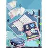 Travel Notebook Retro Notebook Colorful Page Binder Notebook Sweet Clovers Notebook Office School Supplies for Students