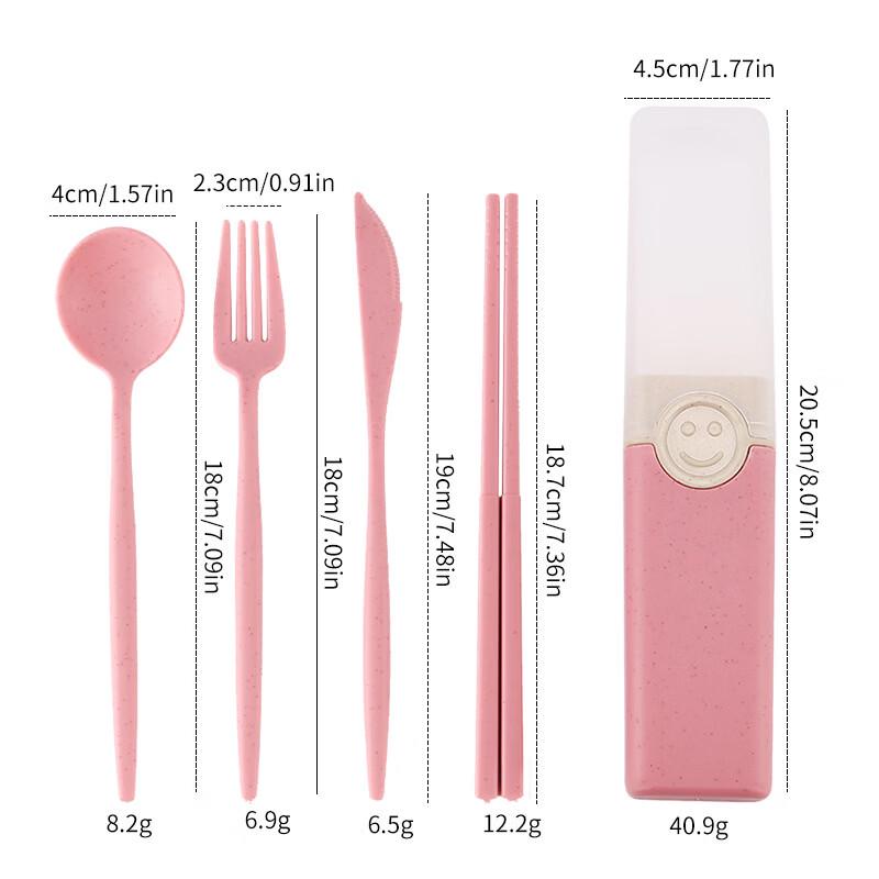 Wheat Straw Portable Cutlery Set