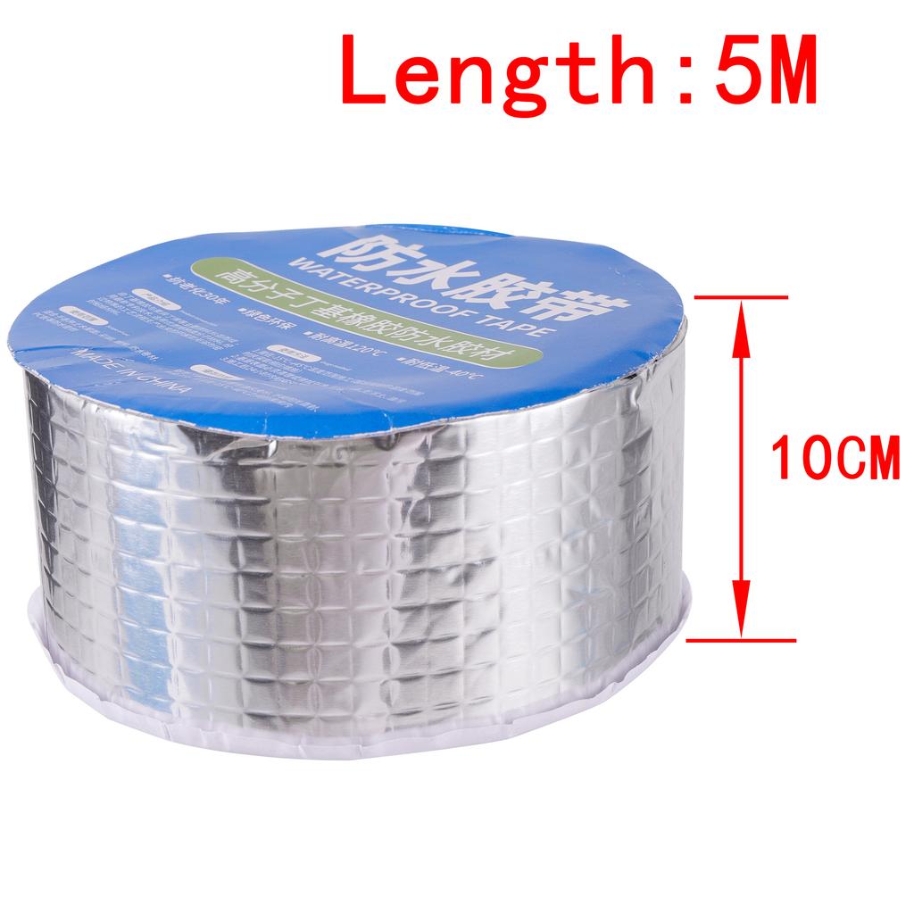 Cinta Impermeable de Butilo Engrosada con Papel de Aluminio Cinta de Sellado Fuerte de Goma Stop Fugas en Tuberías de Agua de Jardín Impermeable para Exteriores Fuga
