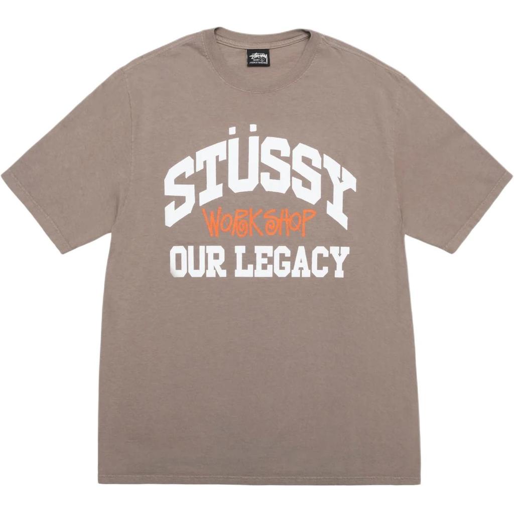 Stussy x OUR LEGACY FW24 WORK SHOP COLLEGIATE TEE PIGMENT DYED logoT Unisex 3903958