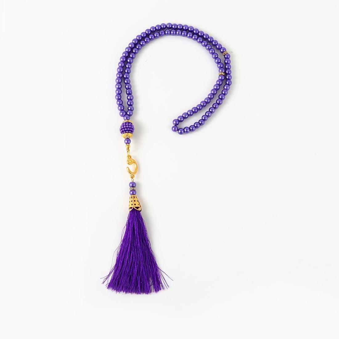 

Prayer Beads Beaded Bracelet with Tassel Pendant for Prayer Ornament Ramadan Jewelry Gift for Family Friends-1PCS