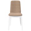 Dining Chairs with Cushions 2 pcs White Solid Rubberwood
