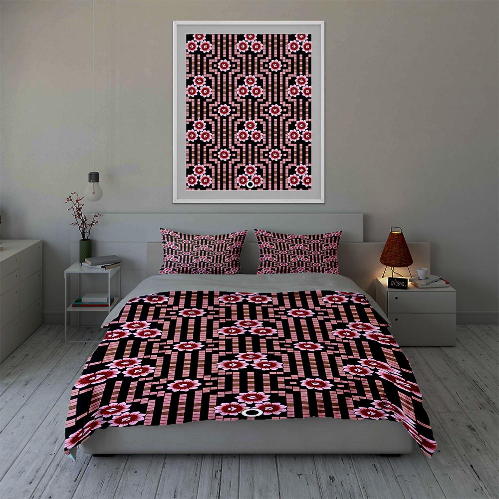 Geometric, floral, striped. Bedding Duvet cover sets Duvet covers Pillowcases gifts (1 * Duvet Cover 2 * Pillowcases, without duvet insert)