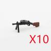 WWI WWII Building Blocks Soldiers Military Accessories Bomb Two-color Gun Mini Brick Weapons Gift Toy AKM Helmet RPG Grenad X026