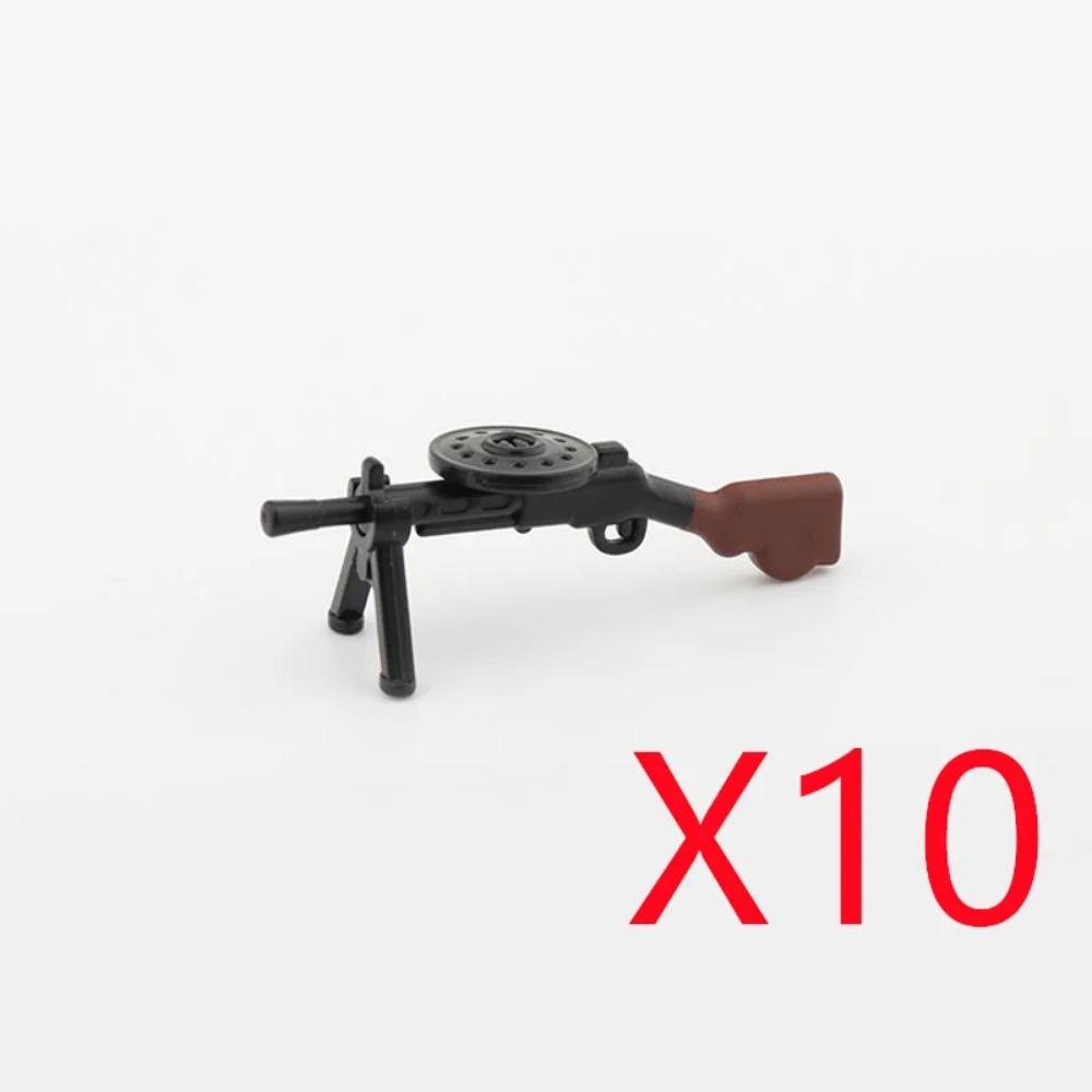 WWI WWII Building Blocks Soldiers Military Accessories Bomb Two-color Gun Mini Brick Weapons Gift Toy AKM Helmet RPG Grenad X026