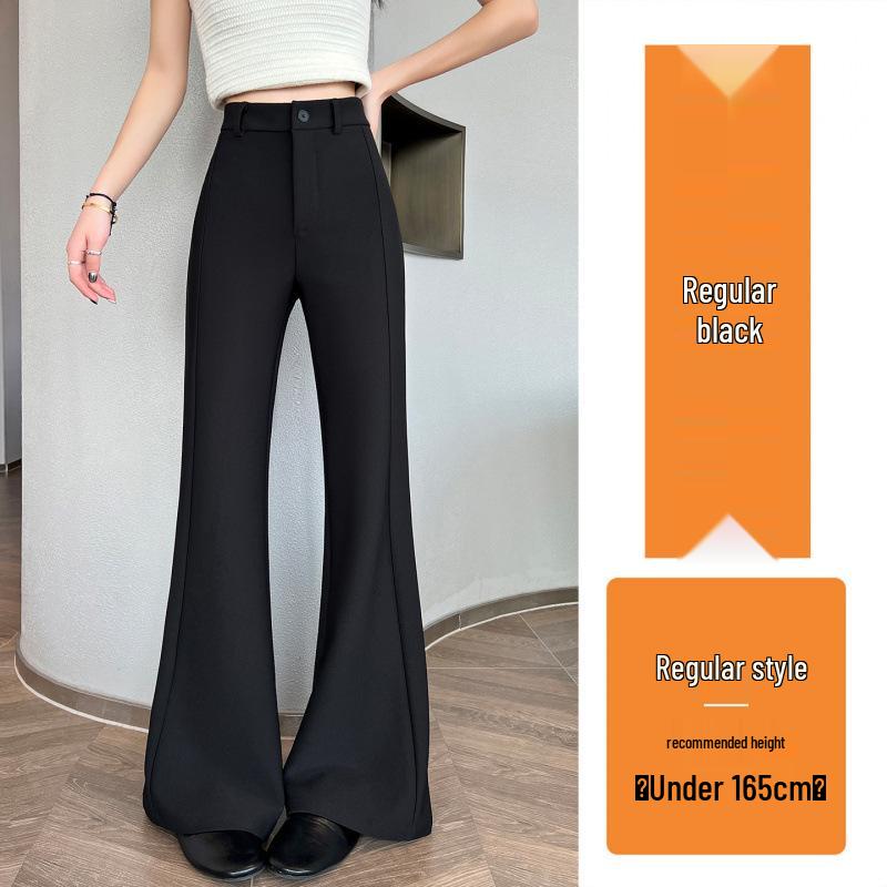 Women s High-Waisted Slim-Fit Polyester Straight-Leg Pants for Spring/Summer M