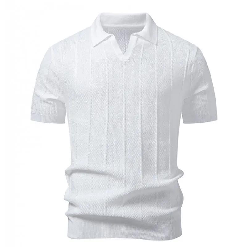 2026 Men Classic Polo Shirt Summer New Arrival Luxury European Style Men Short Sleeve T Shirt Fashion Knit Top Casual Daily Wear