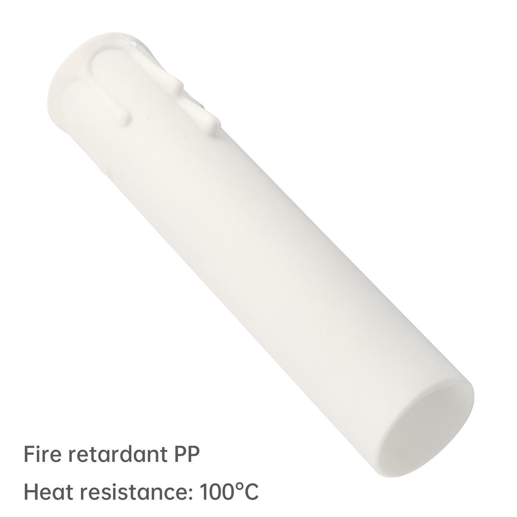 Copertura Portalampada E12 4 Pollici Base Candelabro Manicotti per Candela in Plastica per Lampadario