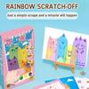 35Pcs Squeegee Art Kids Paint Kit, Diy Material Magic Reveal Rainbow Scratch Art