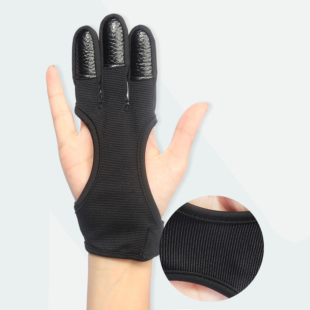 Archery Arm Kyudo Arm Forearm Adjustable Archery Finger Recurve Bow for Competition and Black [2-Piece Set] Guards, Guards, Protectors, Gloves,