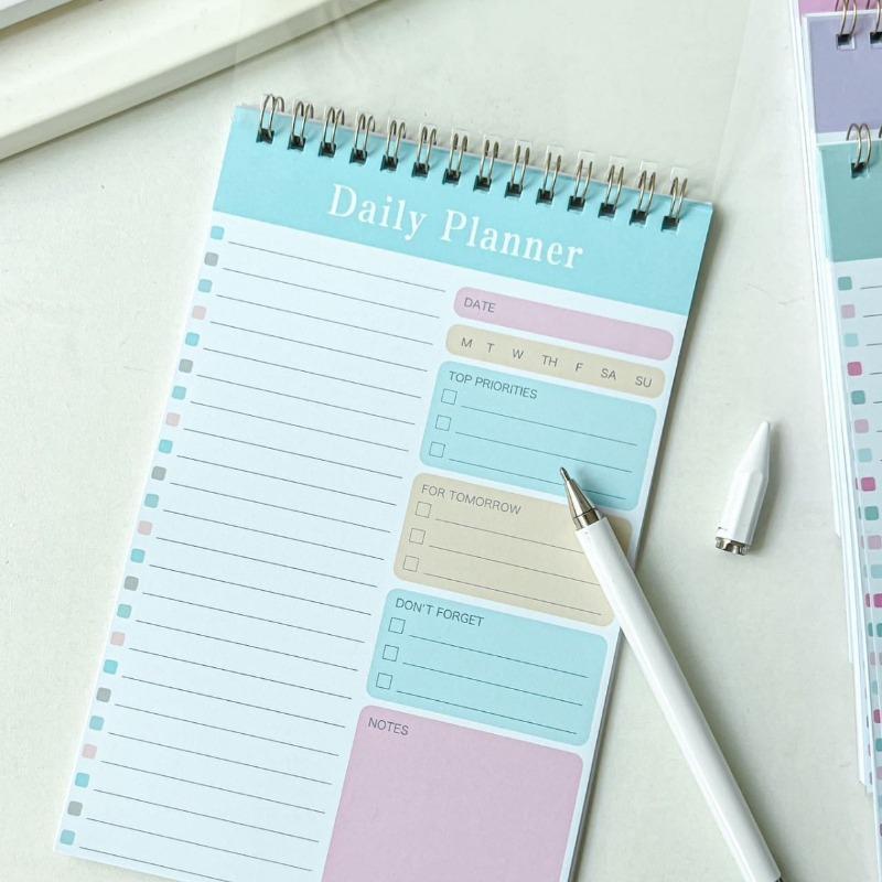 5 Pack to Do List Pad, Undated Daily Planner A5 Notepads, 150 Pages Diary to Do