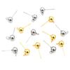 30pcs 3/4/5/6mm 316 Stainless Steel Gold Pin Findings Stud Earring Basic Pins Stoppers Connector For DIY Jewelry Making Supplies