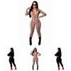 Eleganter Mode Revers Enganliegender Jumpsuit Sexy Frau Langarm Overalls Bodysuit