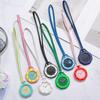 Fashion Silicone Student Portable Popular Trend Multicolor Pocket Watches with Sling Anniversary Gift