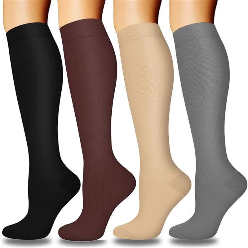 Compression Knee-high Socks Set for Running and Sports - Graduated Support, Multiple Pairs (3/4/6/8)