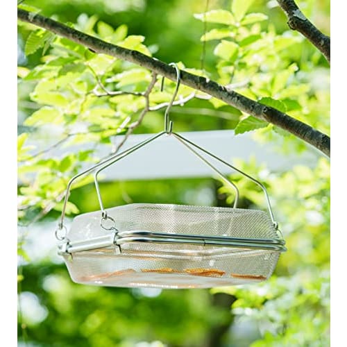 Yoshikawa Good Living Tools Stainless Steel Square Drying Basket for Vegetables and Dried Fruits, Made In Japan, Tsubame-Sanjo, YJ3477