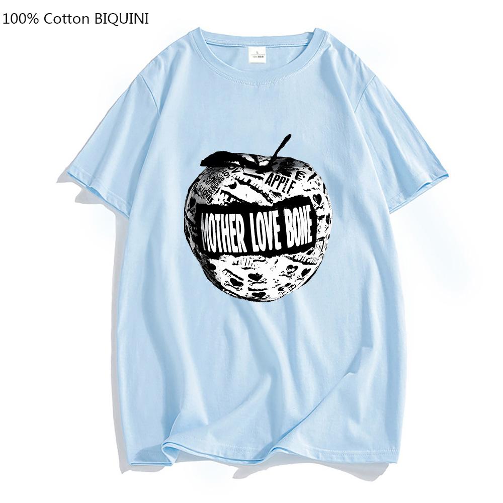 M-mother Love Bone Music Band T Shirts MEN Grunge T-shirts 100% Cotton High Quality Tees Cool Boy Short Sleeve Manga Graphic Top