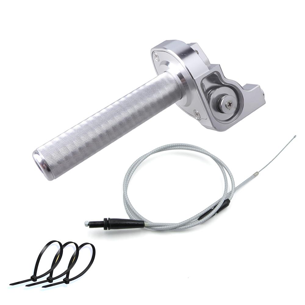 Motorcycle 22mm Quick Twist Throttle Grips Universal Throttle Cable For CRF50 KLX SSR TTR 110 125 150 200 250cc Dirt Pit Bike Throttles 2