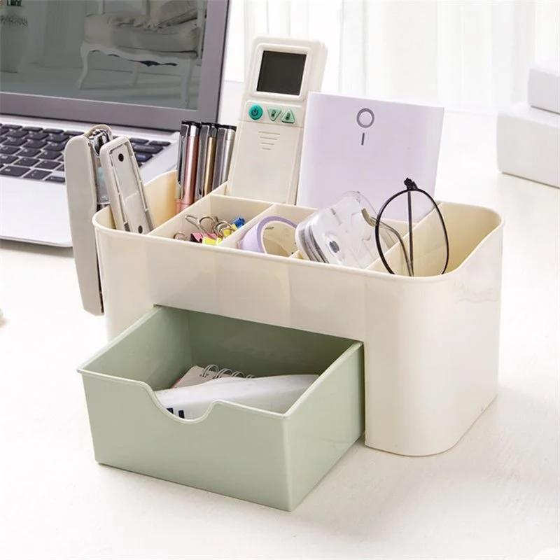 1/2PCS Cosmetic Drawers Jewelry Display Case Double Layer Plastic Makeup Storage Box Nail Art Tool Sundries Organizer Box