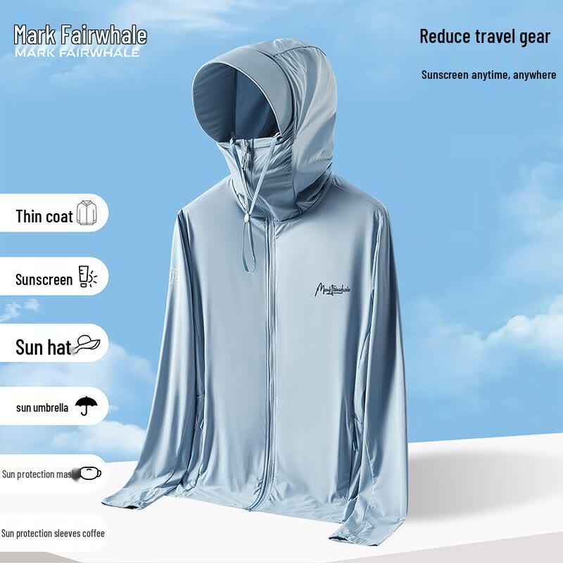 Mark Fairwhale Ice Silk Hooded UV Protection Sun Shirt 2XL