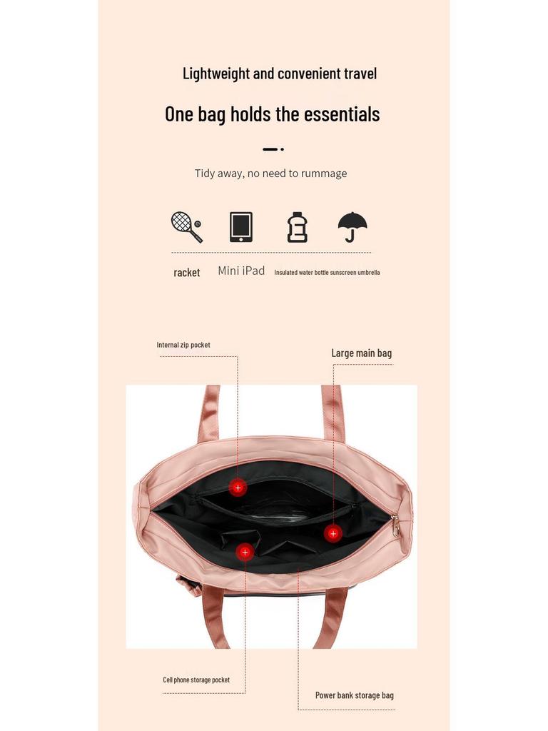 Spot Single Shoulder Tennis & Badminton Bag with Shoe Compartment, Large Capacity, Lightweight Sports Training, Professional Racket Bag