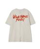BY.L Paisley Graffiti Logo Short Sleeve T-Shirt Cream
