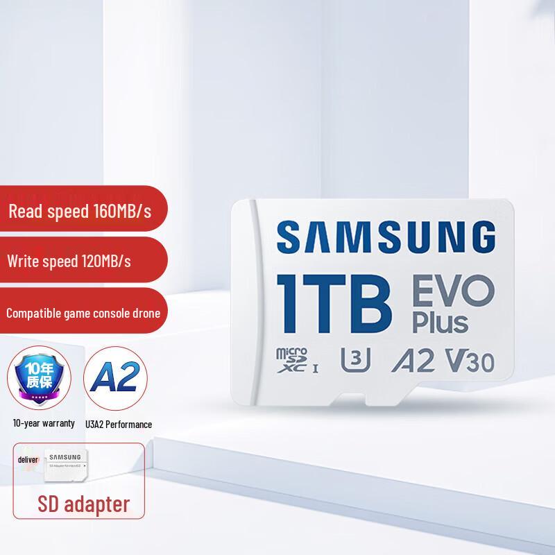Samsung EVO 1TB MicroSDXC Card (U3/V30/A2) 160MB/s Read