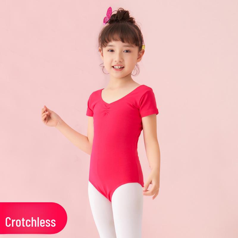 

Балетный и танцевальный костюм для девочек с короткими рукавами и юбкой 105cm (Recommended Height 101-105cm)